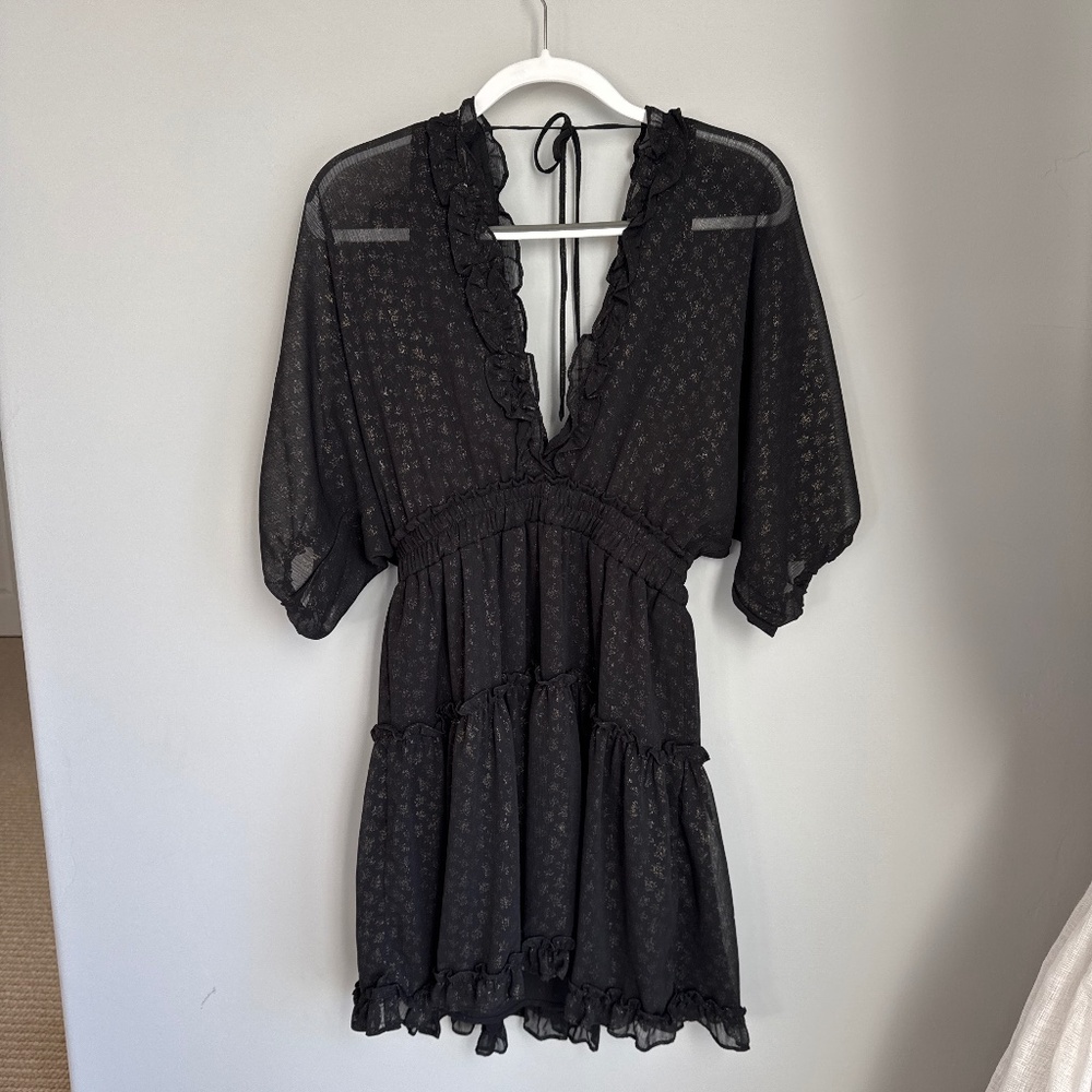 “Love Stitch” Black/Gold dress